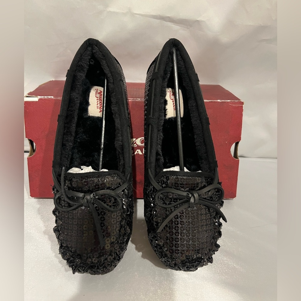 Arizona Jean Company Black Sequin Moccasins